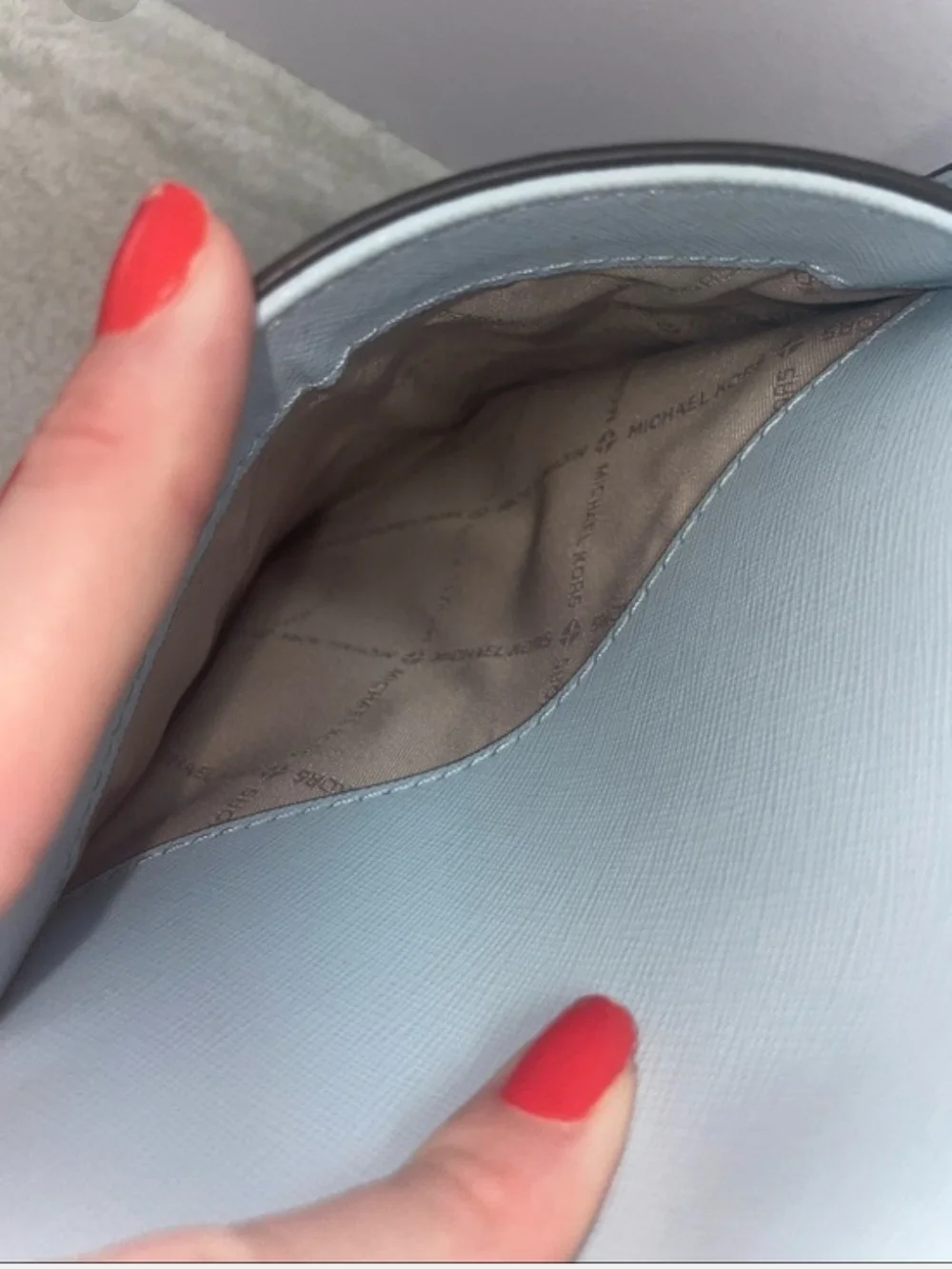 Michael Kors Pale Blue Saffiano Tote